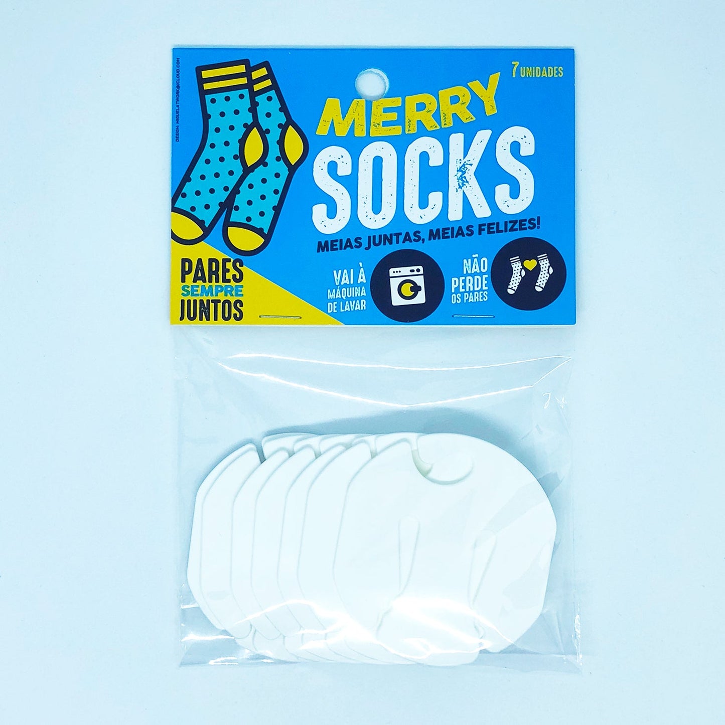 Conjunto de 7+(2 de oferta) cabides Merry Socks branco