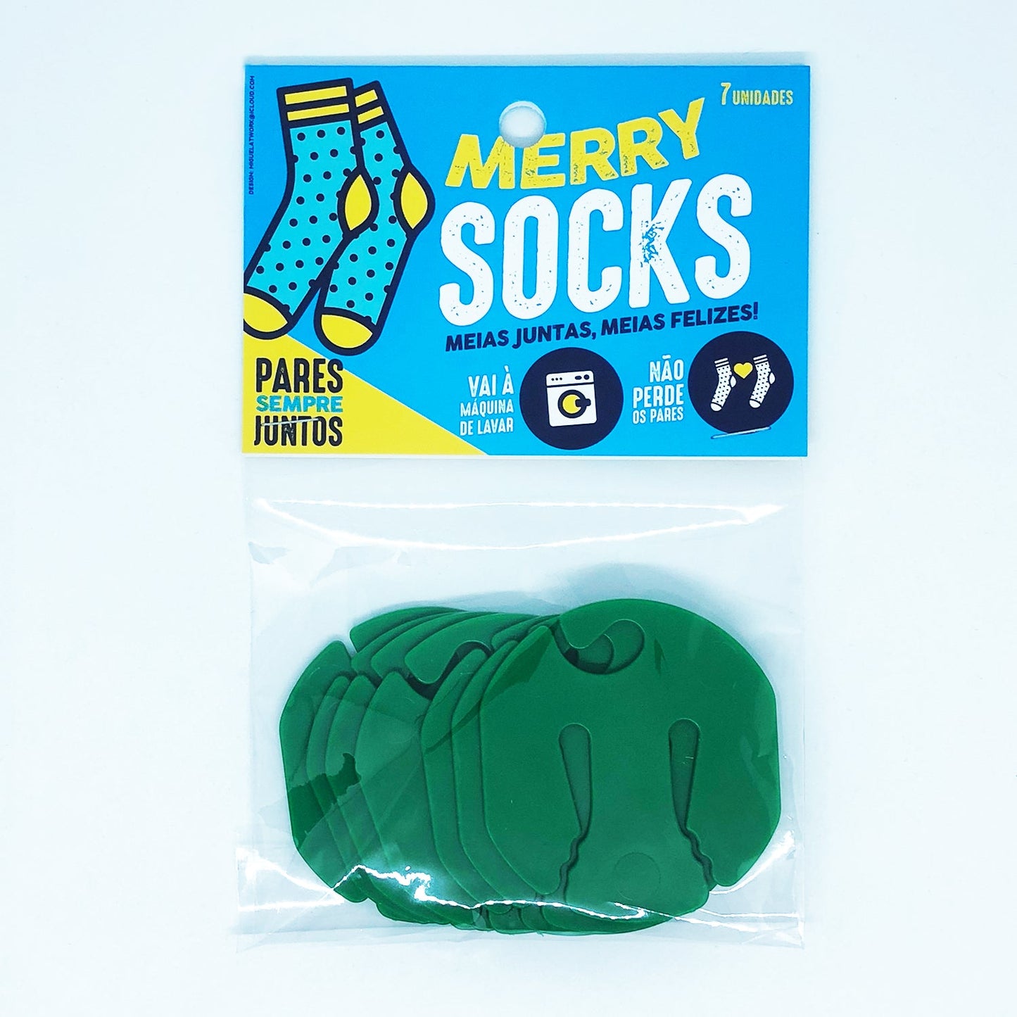 Conjunto de 7+(2 de oferta) cabides Merry Socks verde
