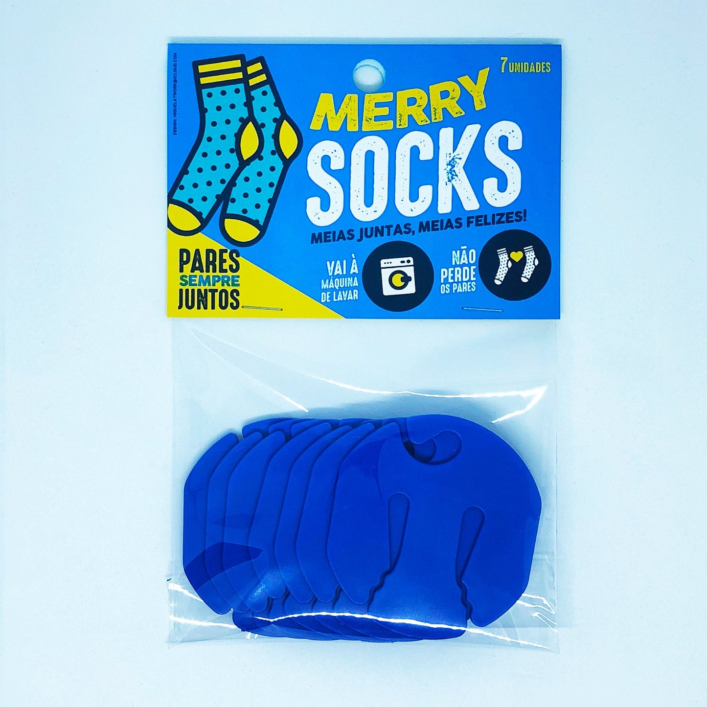 Conjunto de 7+(2 de oferta) cabides Merry Socks azul