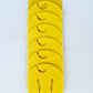 Conjunto de 7+(2 de oferta) cabides Merry Socks amarelo